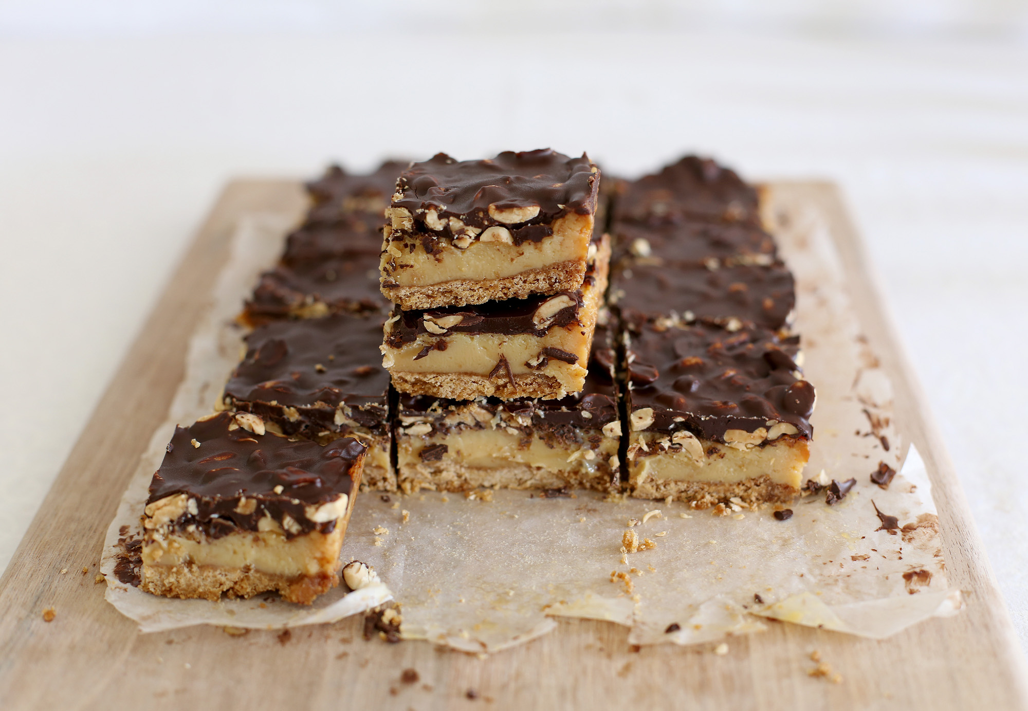 Chocolate, Salted Peanut & Maple Caramel Slice 